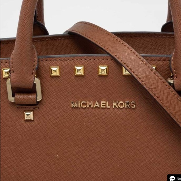 Michael Kors Selma Stud Large Brown Tote - Excellent Used Condition - Picture 3 of 16